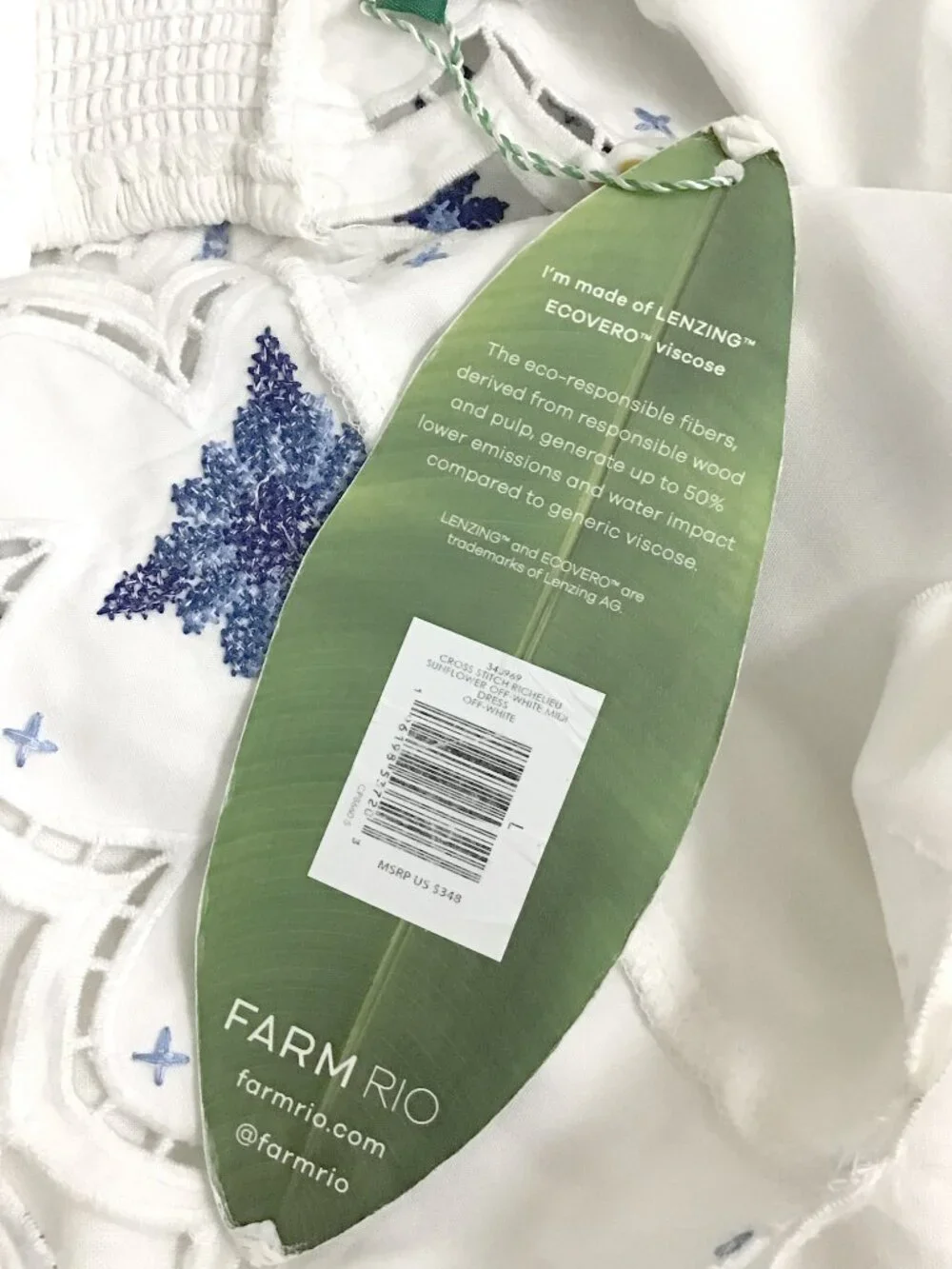 Farm Rio Embroidered Linen-Blend Midi Dress - Picture 15 of 16
